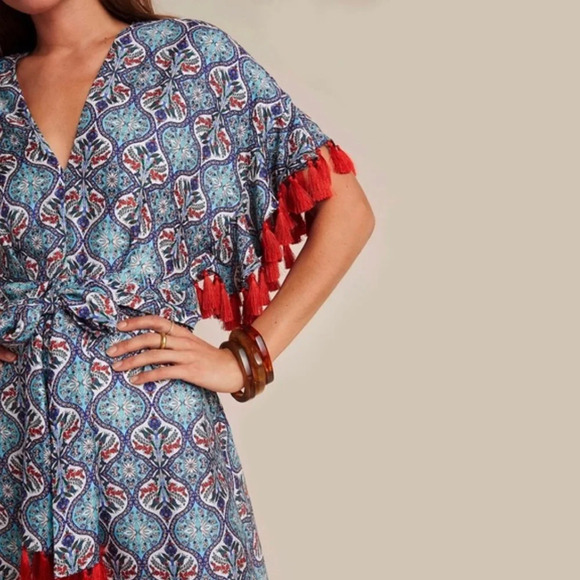 Anthropologie Sachin & Babi Tasseled Maxi Dress - Picture 7 of 7